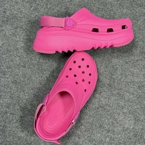 CROCS Pink Hiker Xscape Clog M6 8W Unisex Platform Adjustable Slides